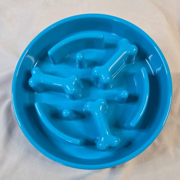 Frisco Bone Shaped Ridges Slow Feed Bowl - Picture 1 of 4